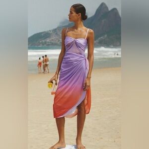 Baobab Selma dress in a purple and orange ombré size small